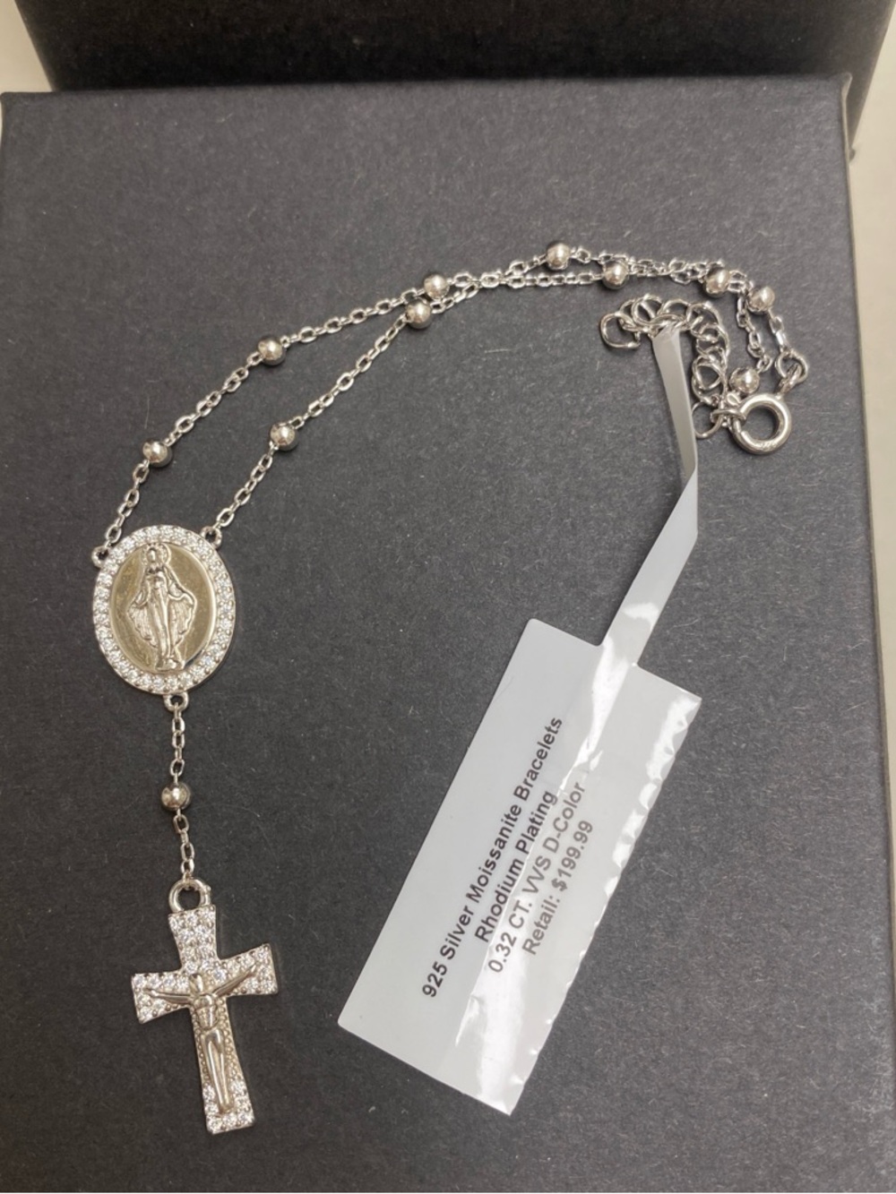 Sterling Silver Rosary Bracelet